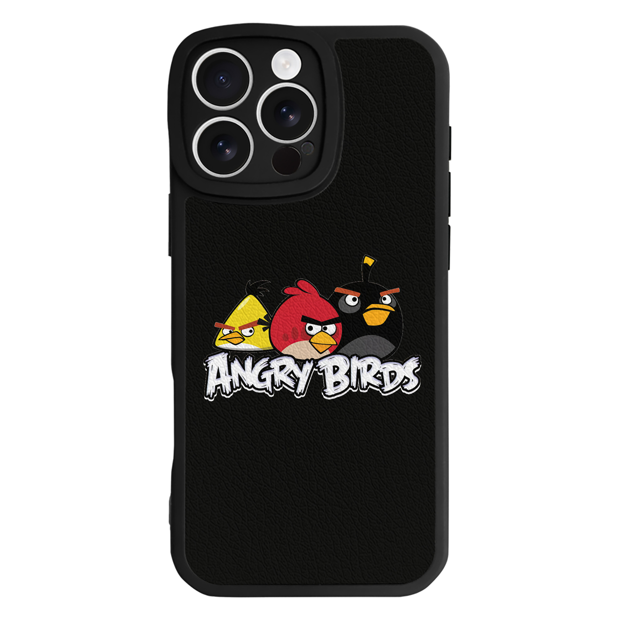 （画像用） Angry Birds アングリーバード 【iPhone 16シリーズ対応】シリコンスマホケース（レザー調） 材質：シリコン
